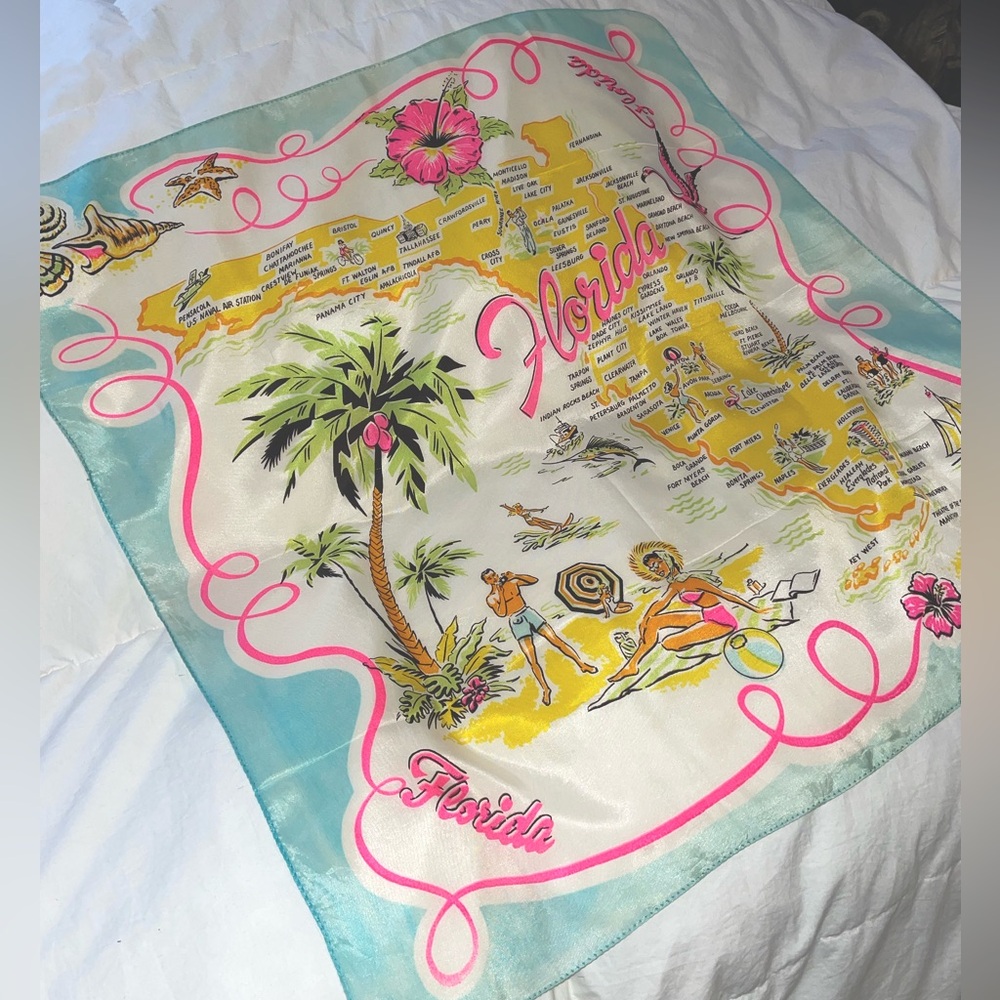 Beautiful Silk Florida Scarf